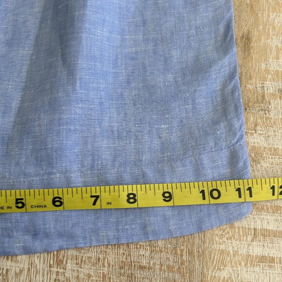 J.Crew Blue Wide Leg Seaside Linen Cropped Pant Trouser Size S - Picture 11 of 13